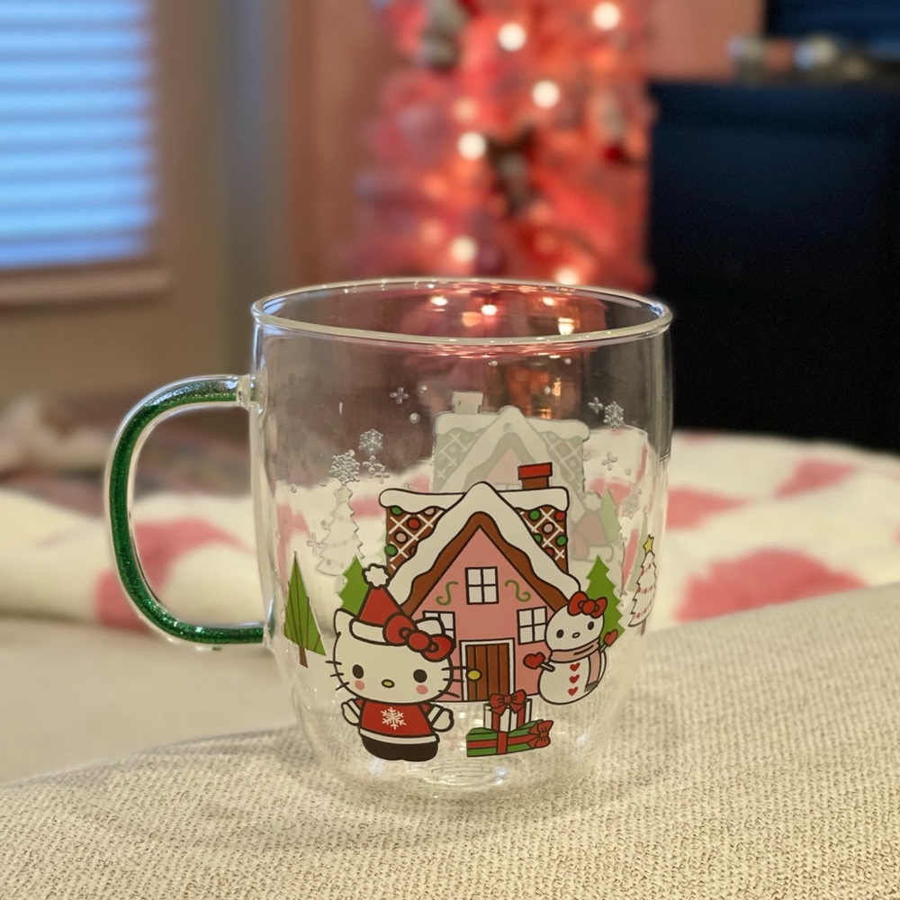 Hello Kitty Christmas Glass Mug